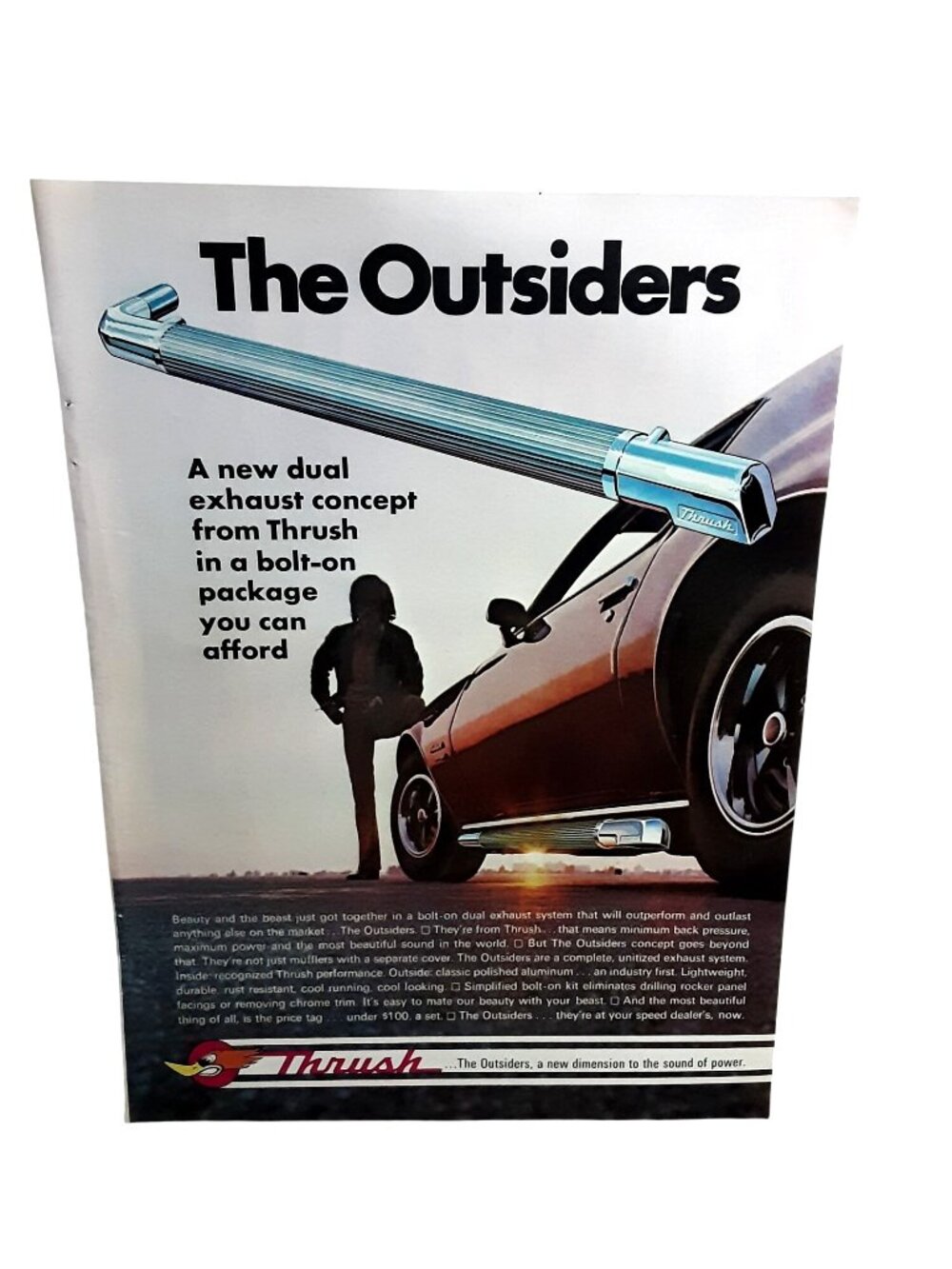 1971 Thrush The Outsiders Dual Exhaust Vintage Ad Muscle Car Hot Rod